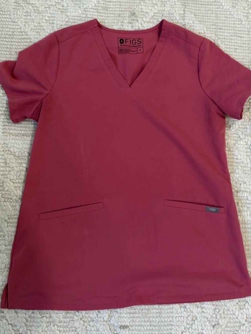 Figs Burgundy Scrub Top